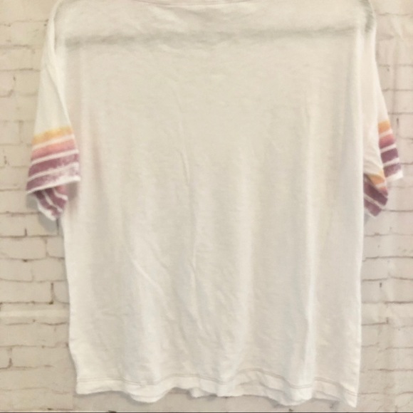 Sz S Daytrip Buckle Semi Sheer Burnout Tee Stripes - Picture 4 of 7